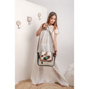 Cowhide Tooling Carving Sling Bag