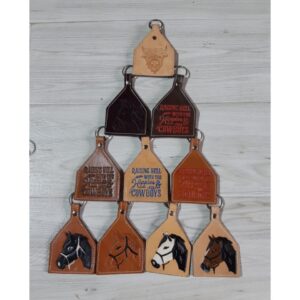 Leather Tooling Carving Keychain